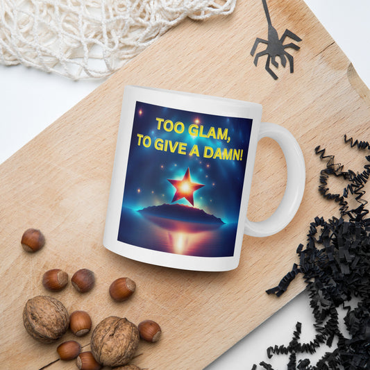 White glossy mug