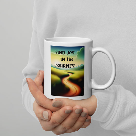 White glossy mug