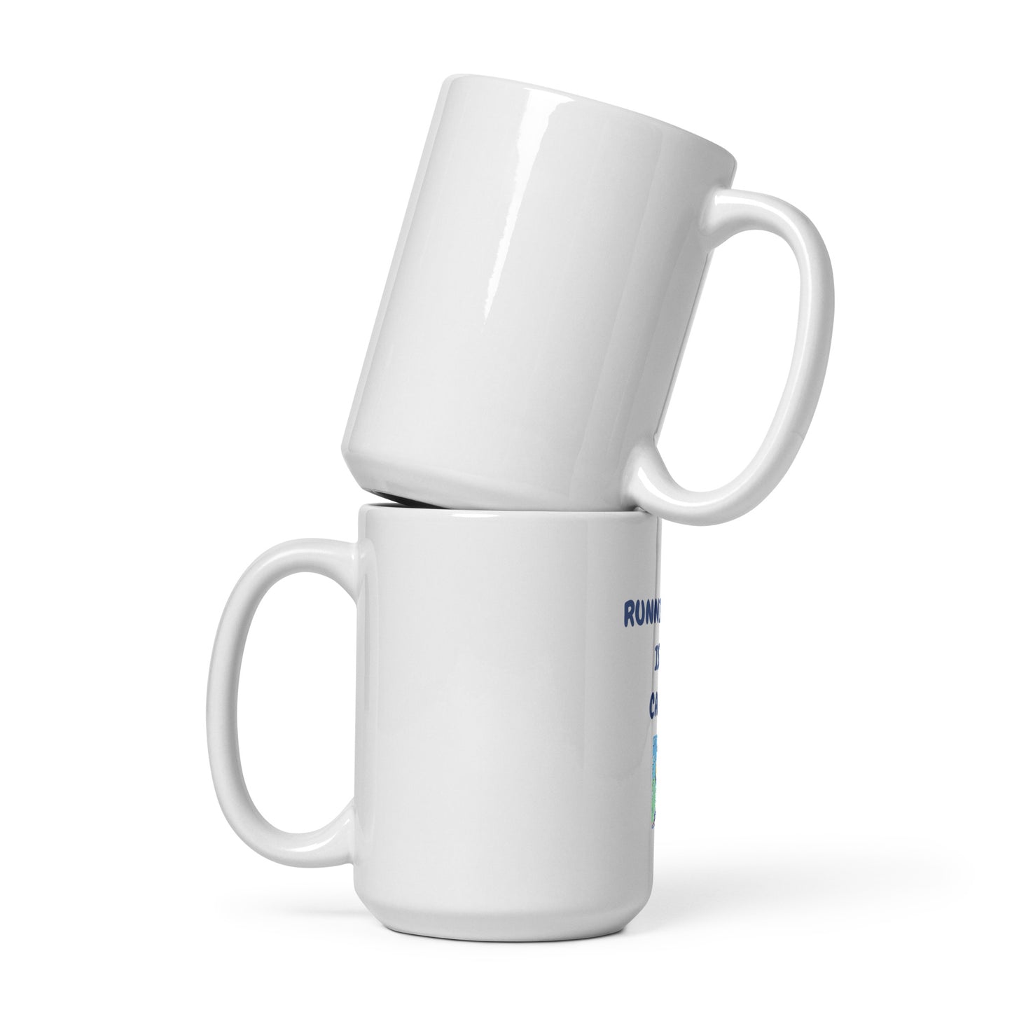 White glossy mug