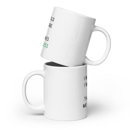 White glossy mug